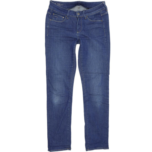 G-Star 3301 Contour Women Blue Straight Regular Stretch Jeans W28 L32