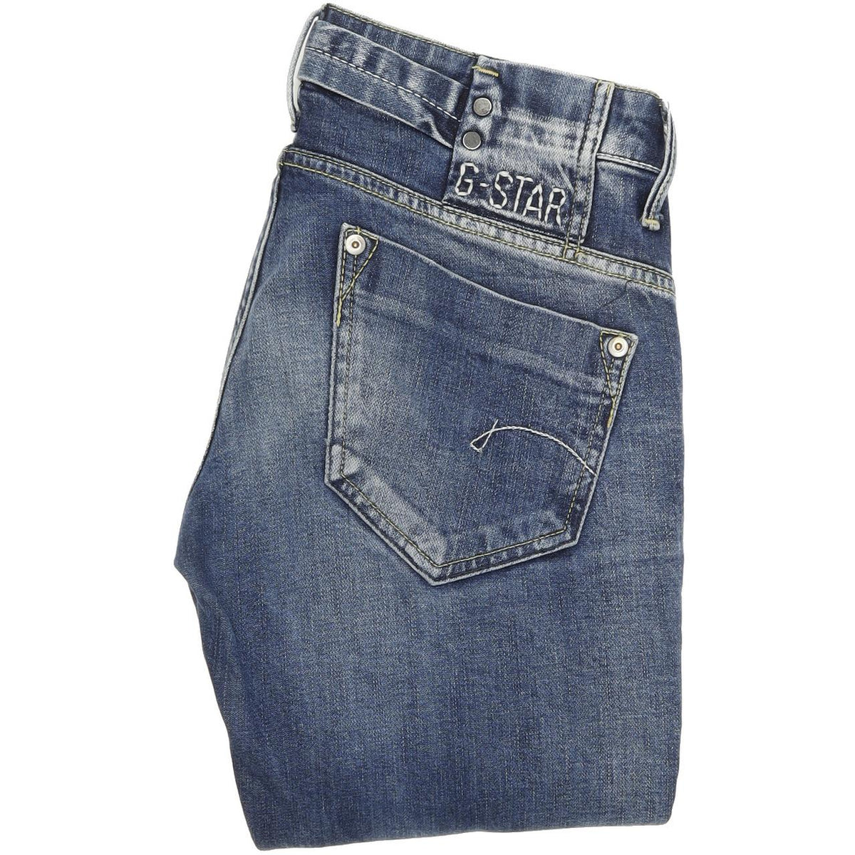 G-Star Midge Women Blue Straight Regular Stretch Jeans W28 L32