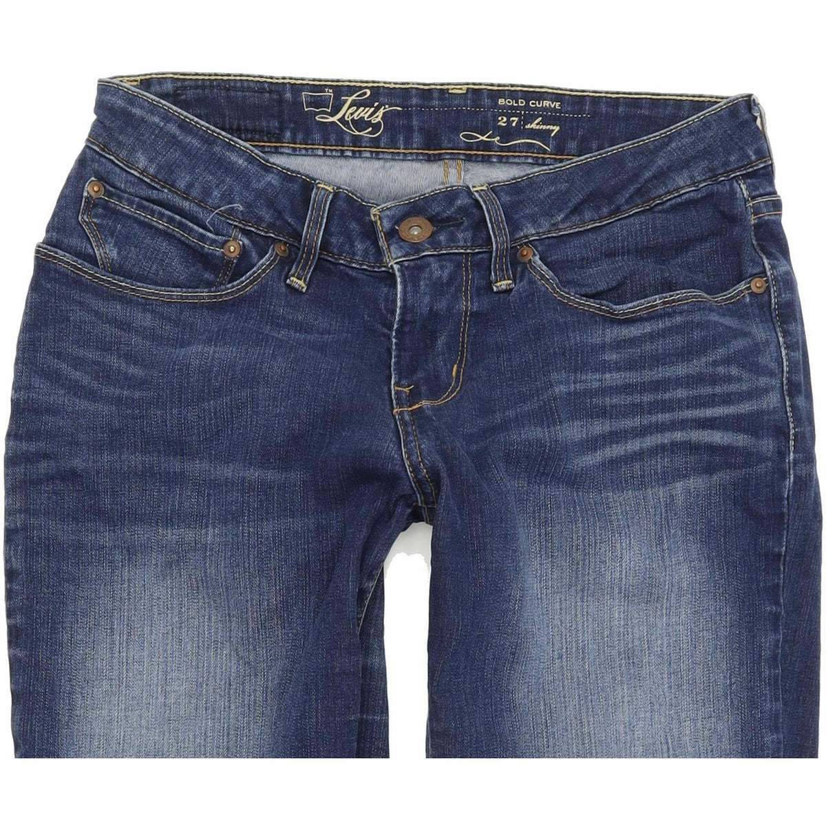 Levi's Bold Curve Women Blue Skinny Slim Stretch Jeans W27 L30