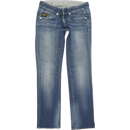 G-Star Women Blue Straight Regular Stretch Jeans W28 L30