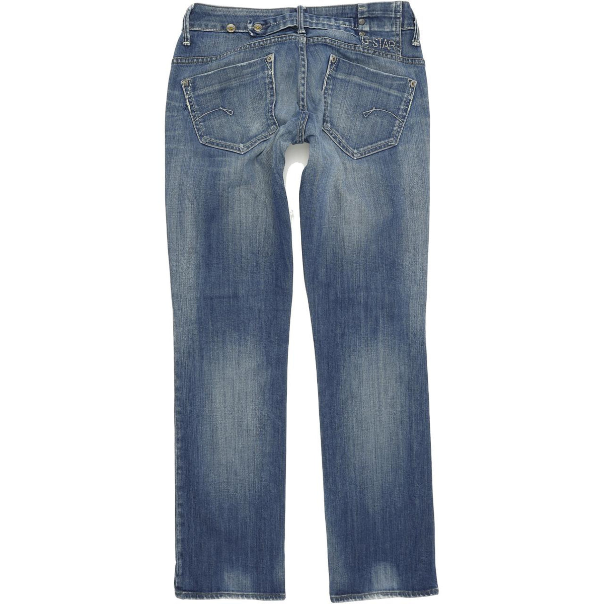 G-Star Women Blue Straight Regular Stretch Jeans W28 L30