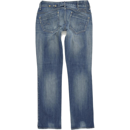 G-Star Women Blue Straight Regular Stretch Jeans W28 L30