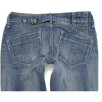 G-Star Women Blue Straight Regular Stretch Jeans W28 L30