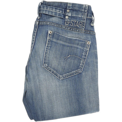 G-Star Women Blue Straight Regular Stretch Jeans W28 L30