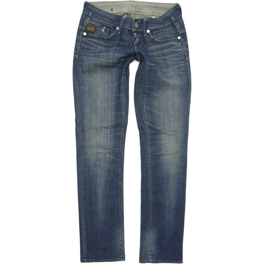 G-Star Midge Women Blue Straight Regular Jeans W28 L34