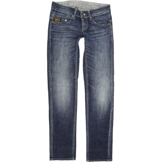 G-Star Midge Women Blue Straight Regular Stretch Jeans W26 L32