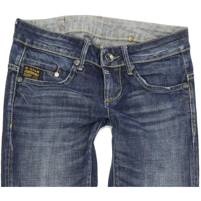 G-Star Midge Women Blue Straight Regular Stretch Jeans W26 L32