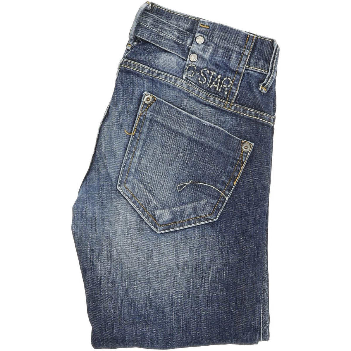 G-Star Midge Women Blue Straight Regular Stretch Jeans W26 L32