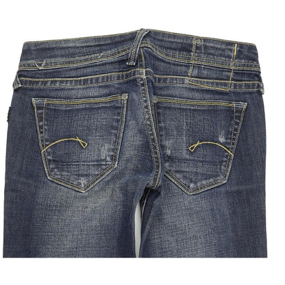 G-Star Core Women Blue Straight Regular Stretch Jeans W28 L28