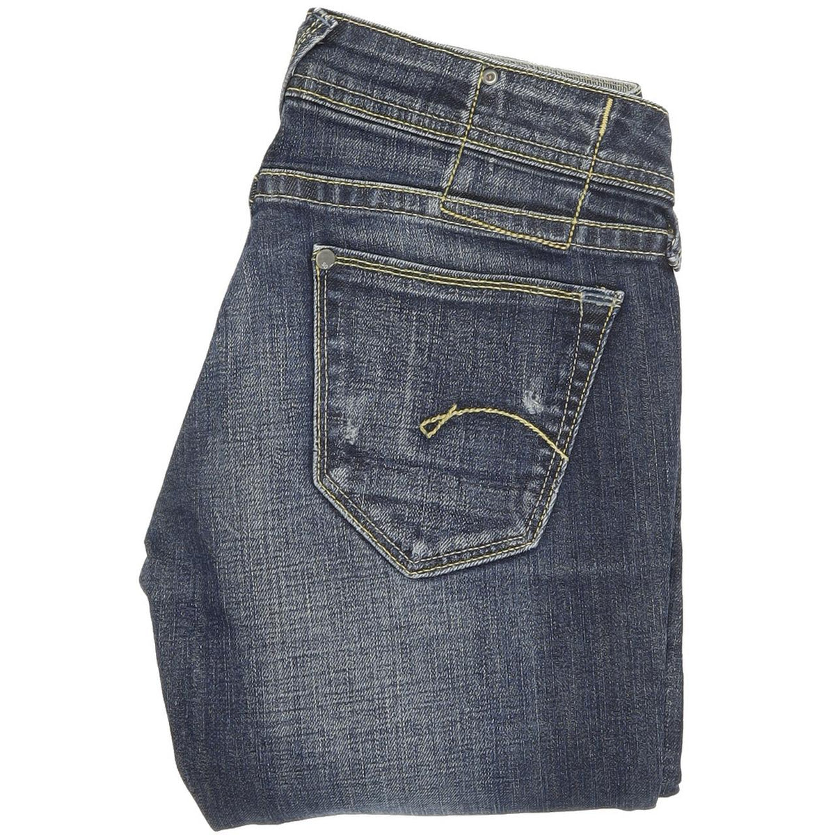 G-Star Core Women Blue Straight Regular Stretch Jeans W28 L28
