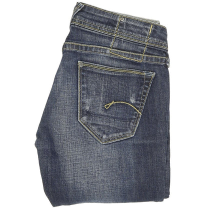 G-Star Core Women Blue Straight Regular Stretch Jeans W28 L28