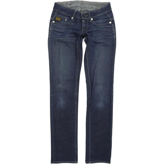 G-Star Midge Women Blue Straight Regular Stretch Jeans W26 L34