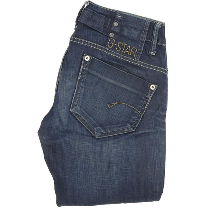 G-Star Midge Women Blue Straight Regular Stretch Jeans W26 L34