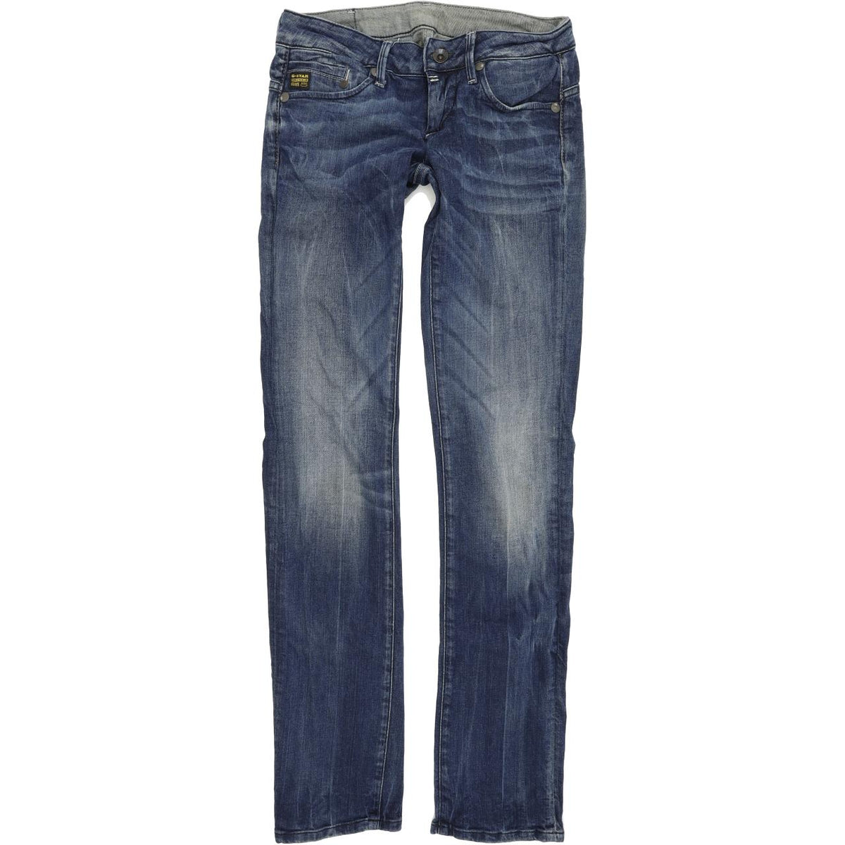 G-Star Midge Women Blue Straight Regular Stretch Jeans W26 L34