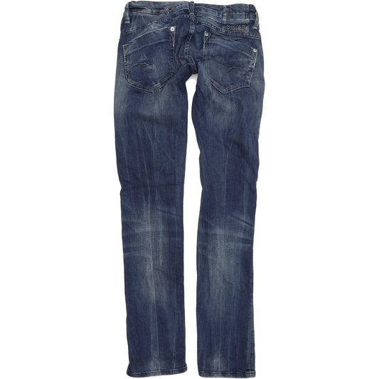 G-Star Midge Women Blue Straight Regular Stretch Jeans W26 L34