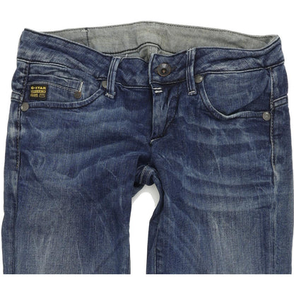 G-Star Midge Women Blue Straight Regular Stretch Jeans W26 L34