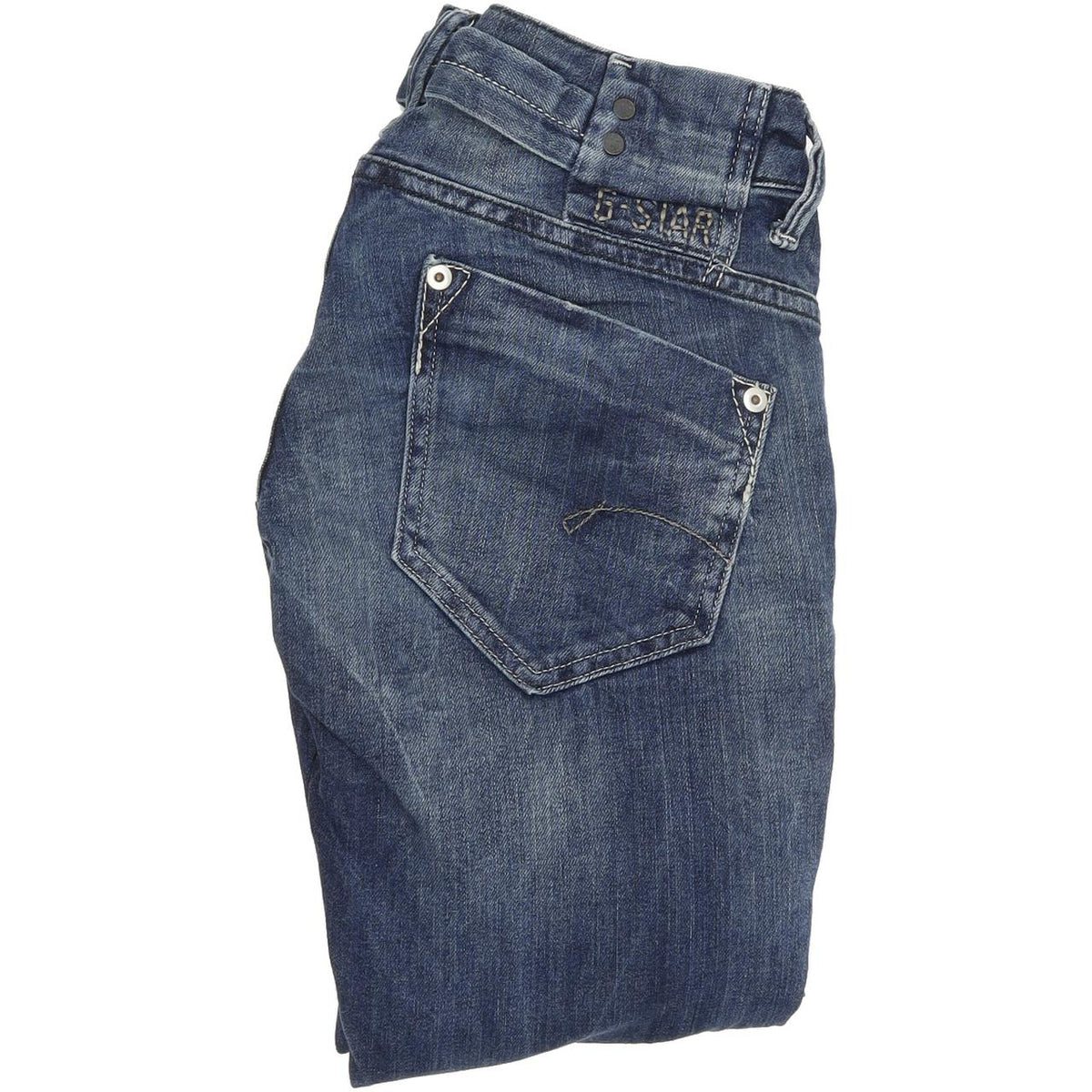 G-Star Midge Women Blue Straight Regular Stretch Jeans W26 L34