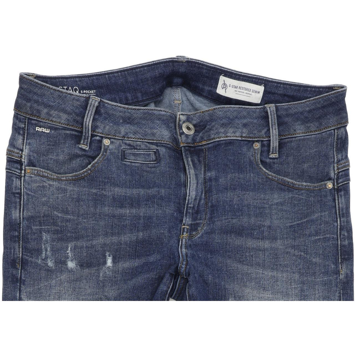 G-Star D-StaQ Women Blue Skinny Slim Stretch Jeans W31 L30