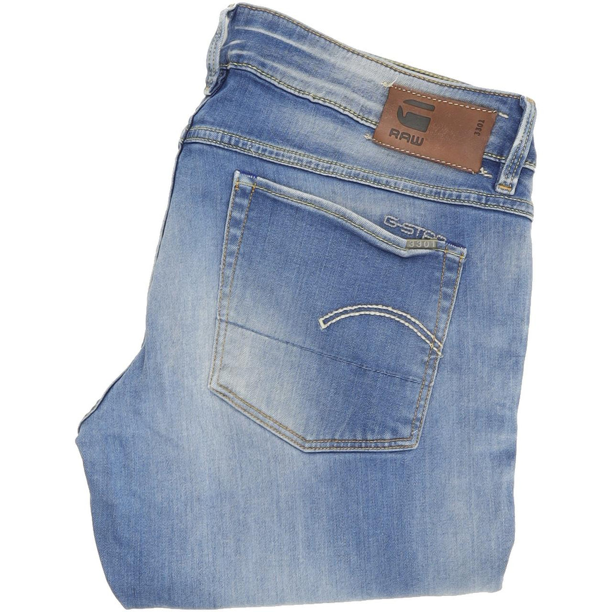 Levi's 3301 Women Blue Straight Regular Stretch Jeans W30 L30