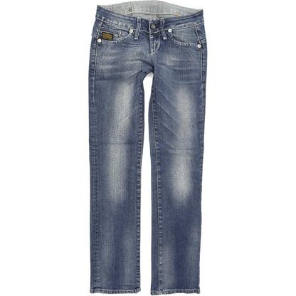 G-Star Women Blue Straight Regular Stretch Jeans W26 L31