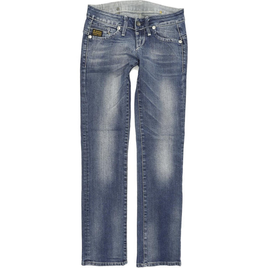 G-Star Women Blue Straight Regular Stretch Jeans W26 L31