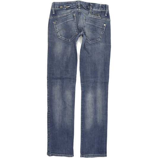 G-Star Women Blue Straight Regular Stretch Jeans W26 L31