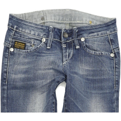 G-Star Women Blue Straight Regular Stretch Jeans W26 L31