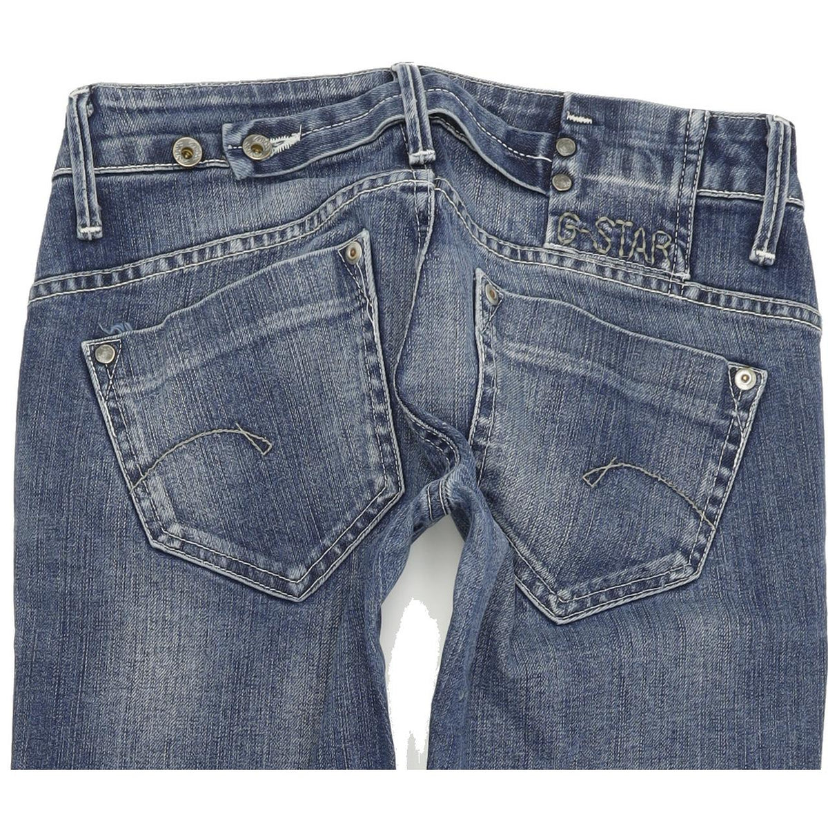 G-Star Women Blue Straight Regular Stretch Jeans W26 L31