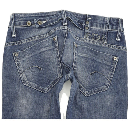 G-Star Women Blue Straight Regular Stretch Jeans W26 L31
