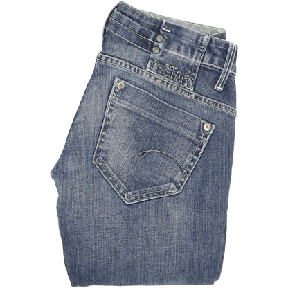 G-Star Women Blue Straight Regular Stretch Jeans W26 L31