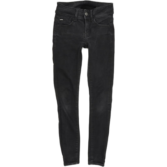 G-Star Lynn D-Mid Women Black Skinny Slim Stretch Jeans W26 L30