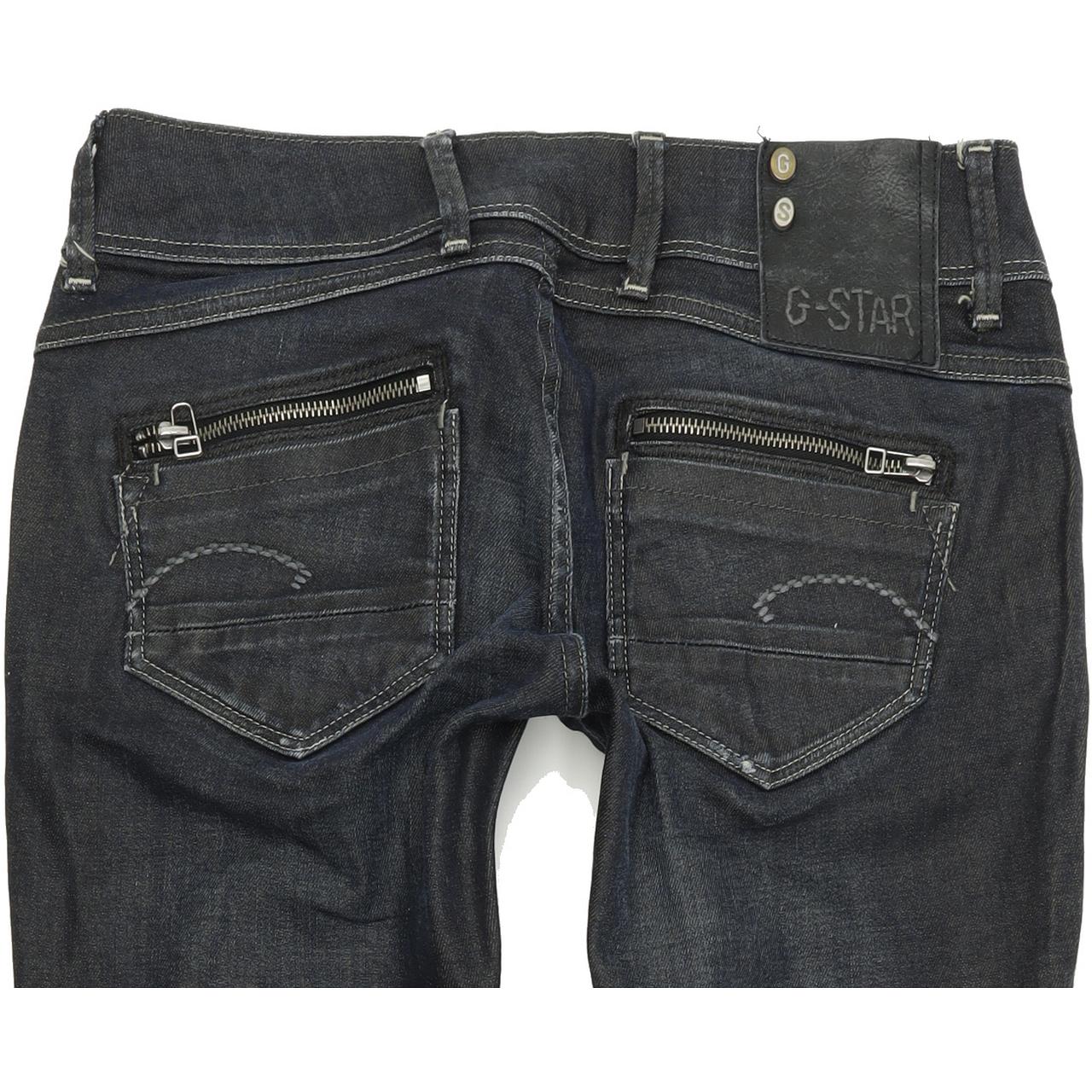 G-Star Fender Women Blue Skinny Slim Stretch Jeans W27 L32