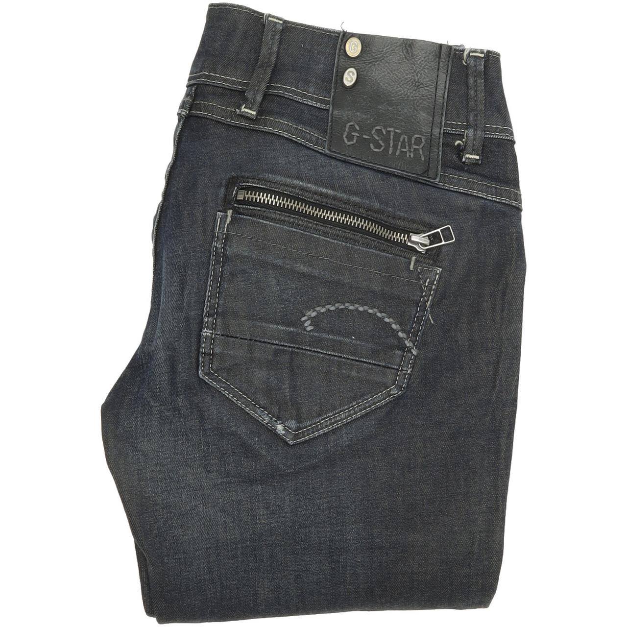 G-Star Fender Women Blue Skinny Slim Stretch Jeans W27 L32