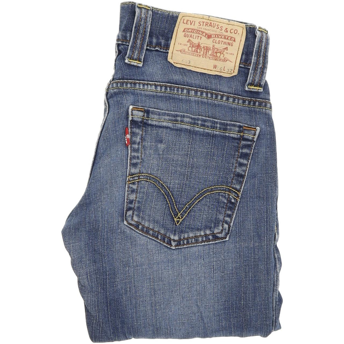 Levi's 603 Women Blue Skinny Slim Stretch Jeans W26 L32
