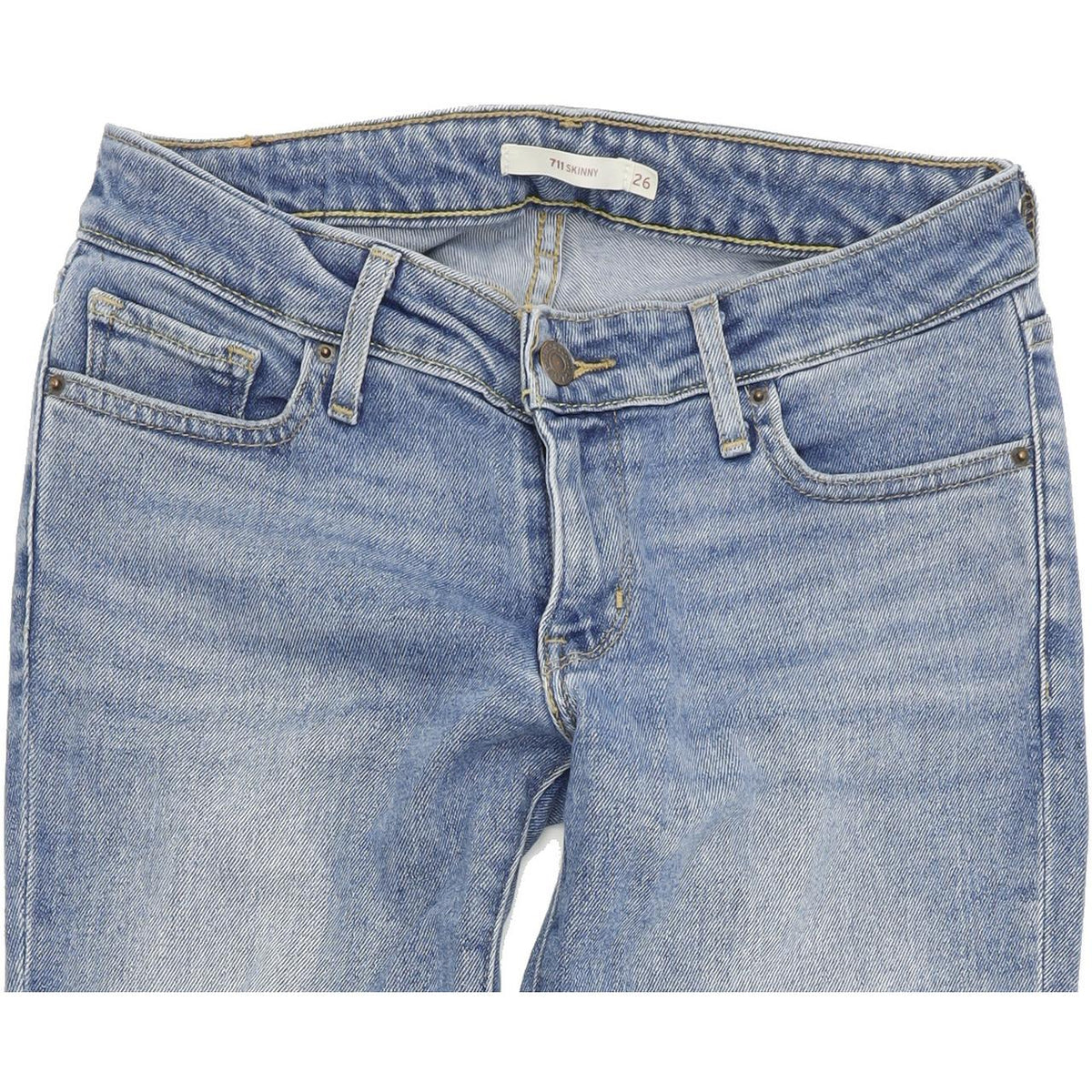Levi's 711 Women Blue Skinny Slim Stretch Jeans W26 L32