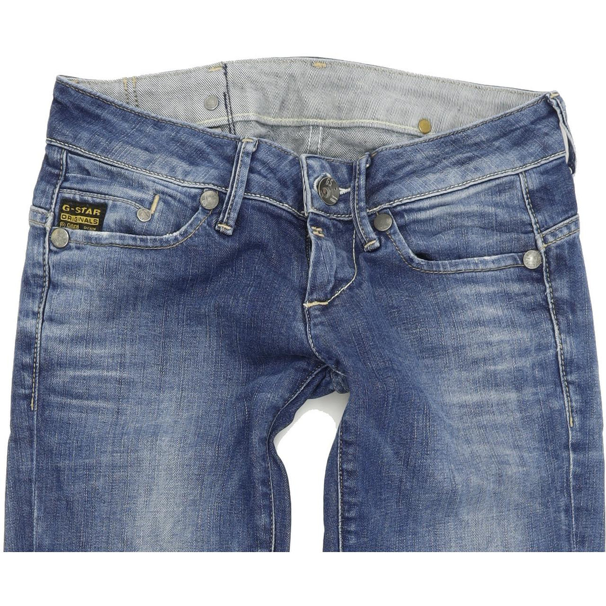G-Star Midge Women Blue Straight Regular Stretch Jeans W25 L32