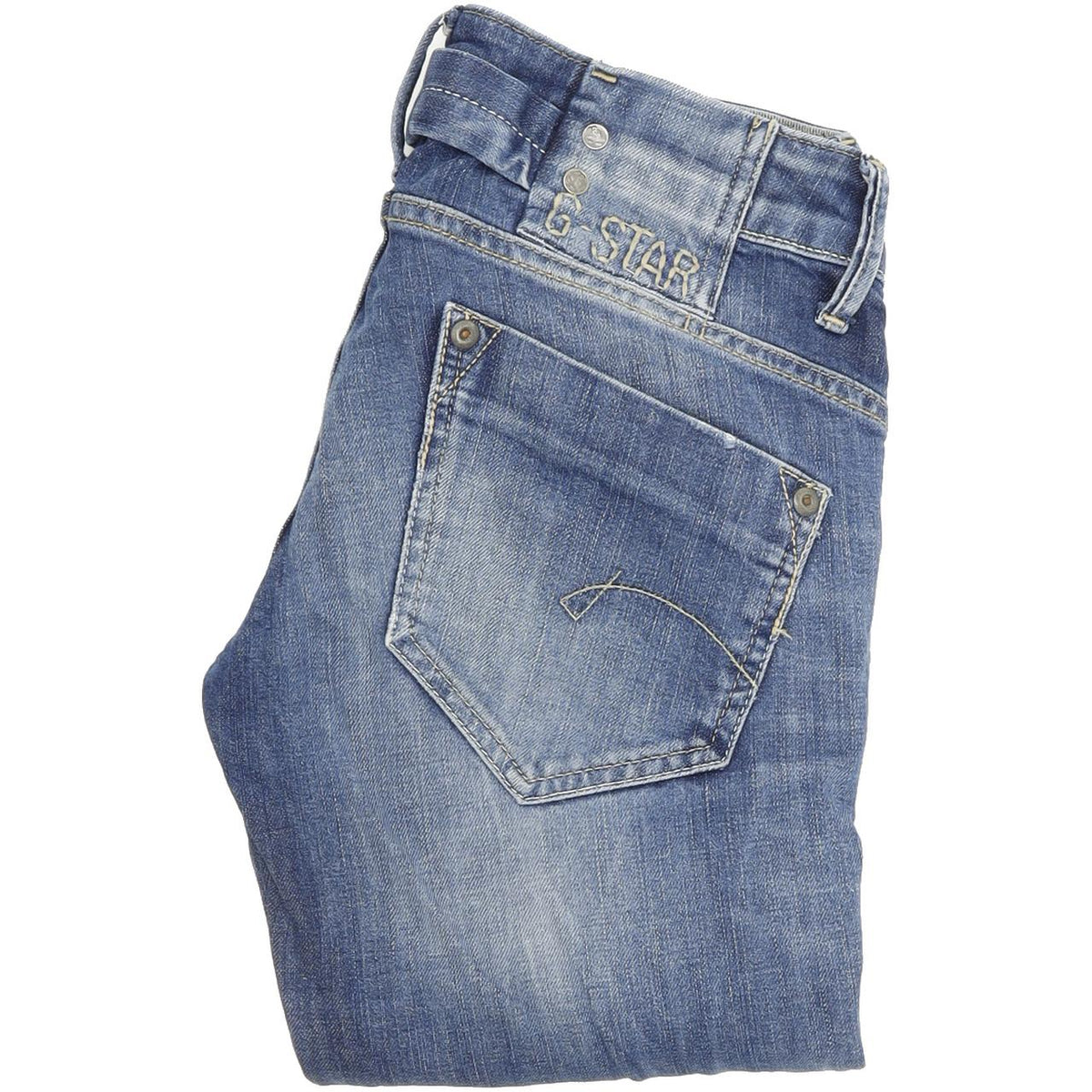 G-Star Midge Women Blue Straight Regular Stretch Jeans W25 L32