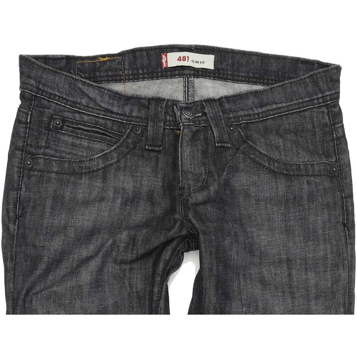 Levi's 481 Women Charcoal Skinny Slim Stretch Jeans W28 L32
