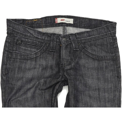 Levi's 481 Women Charcoal Skinny Slim Stretch Jeans W28 L32