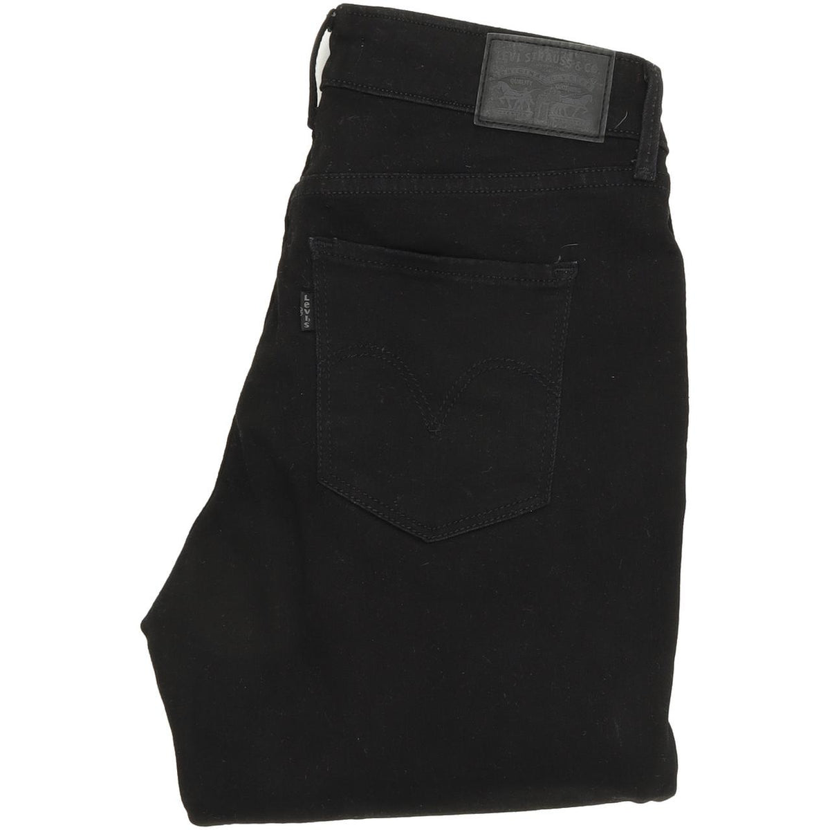 Levi's Classic Mid Rise Women Black Skinny Slim Stretch Jeans W28 L30