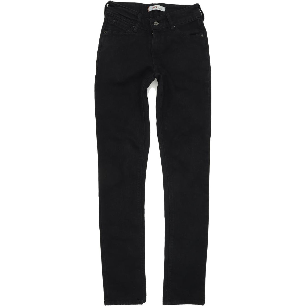 Levi's 471 Women Black Skinny Slim Jeans W26 L34