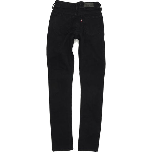 Levi's 471 Women Black Skinny Slim Jeans W26 L34