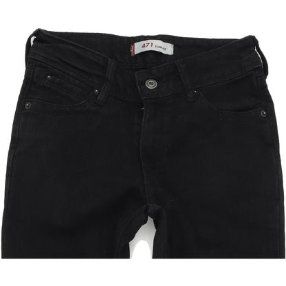 Levi's 471 Women Black Skinny Slim Jeans W26 L34