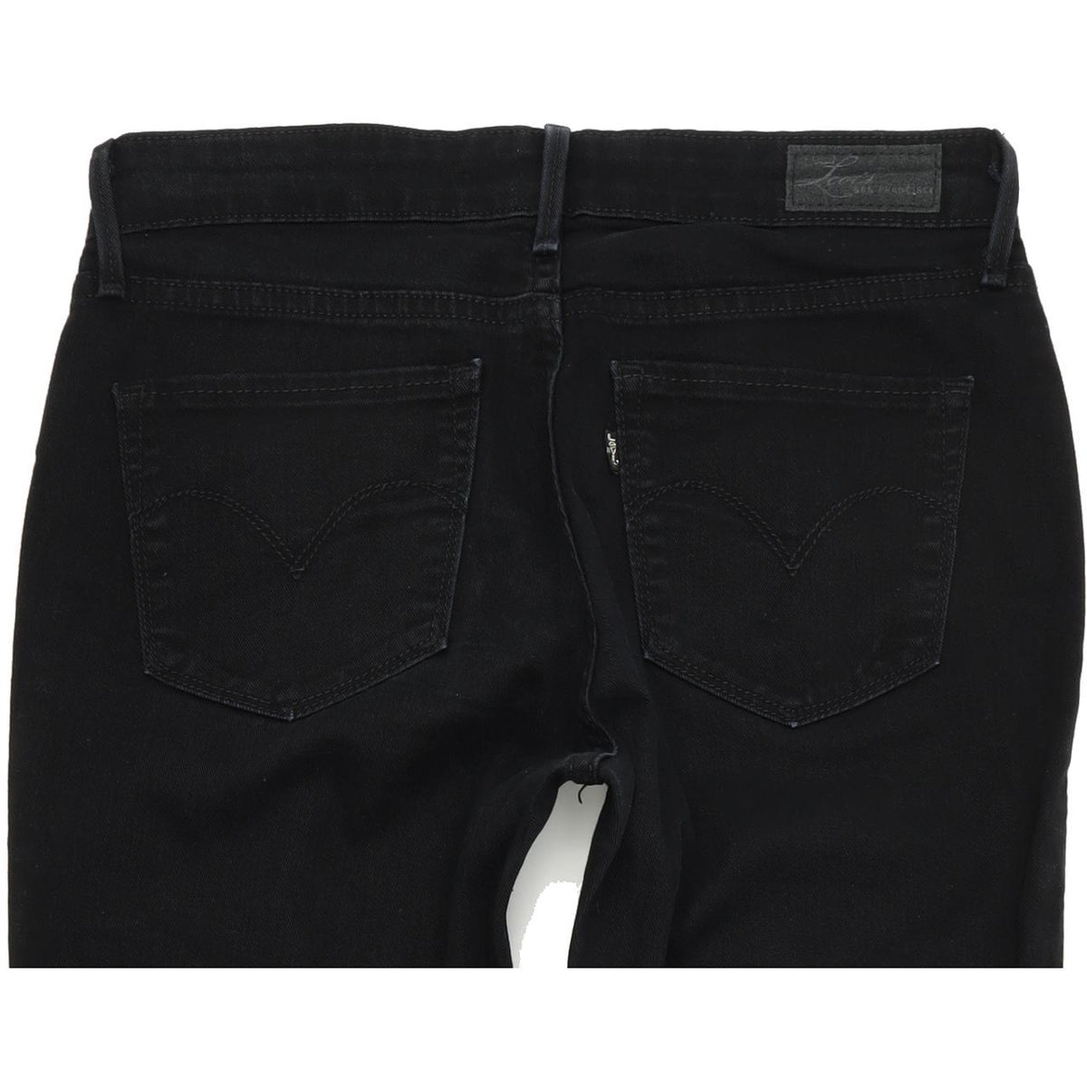 Levi's Demi Curve Women Black Straight Regular Stretch Jeans W28 L30