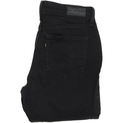Levi's Demi Curve Women Black Straight Regular Stretch Jeans W28 L30