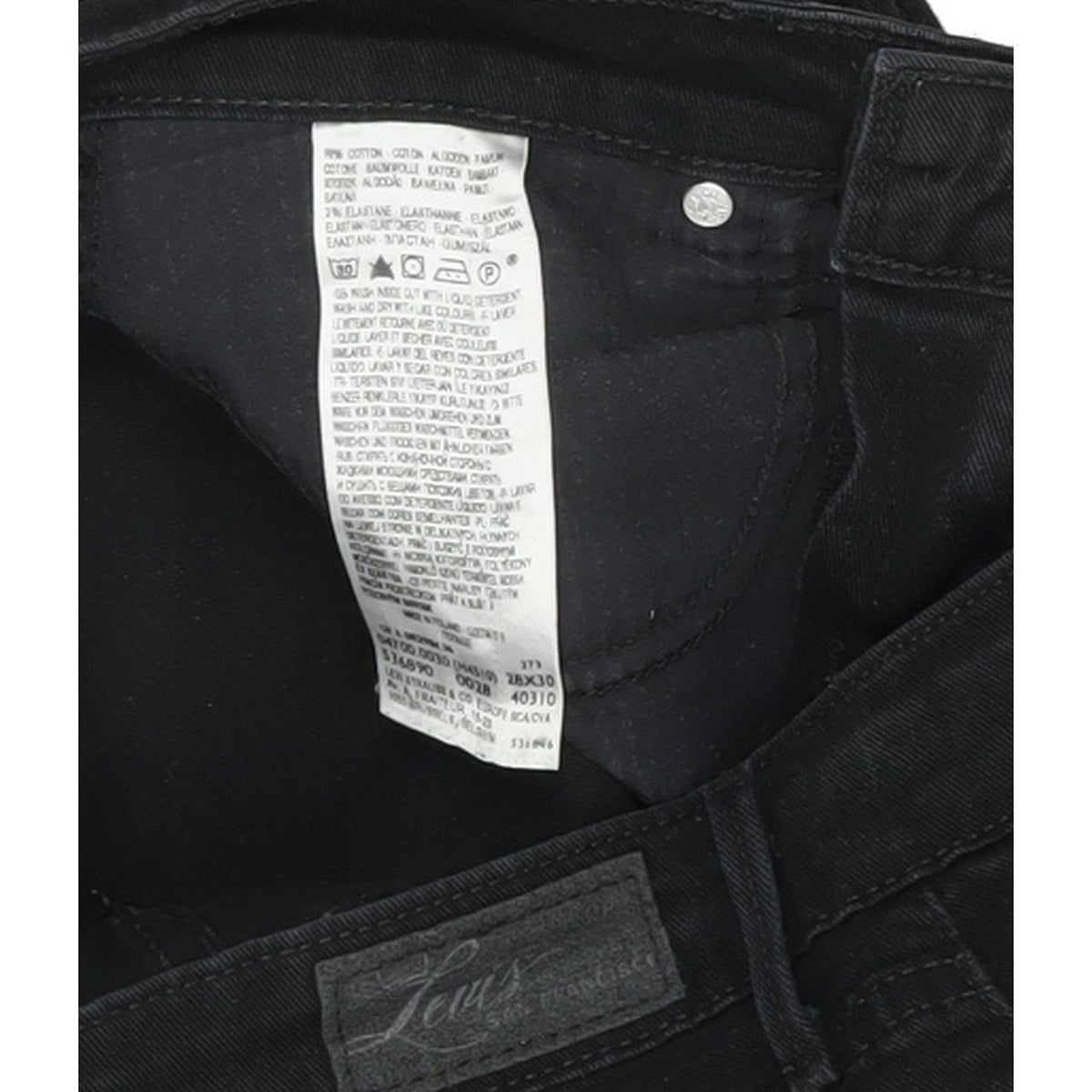 Levi's Demi Curve Women Black Straight Regular Stretch Jeans W28 L30
