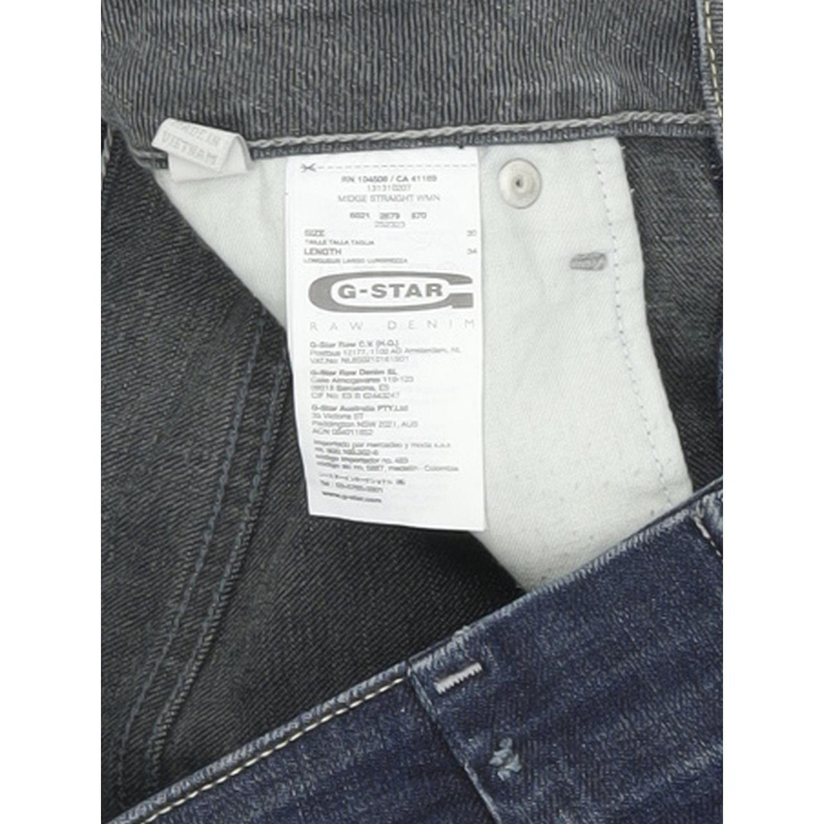 G-Star Midge Women Blue Straight Regular Stretch Jeans W30 L33
