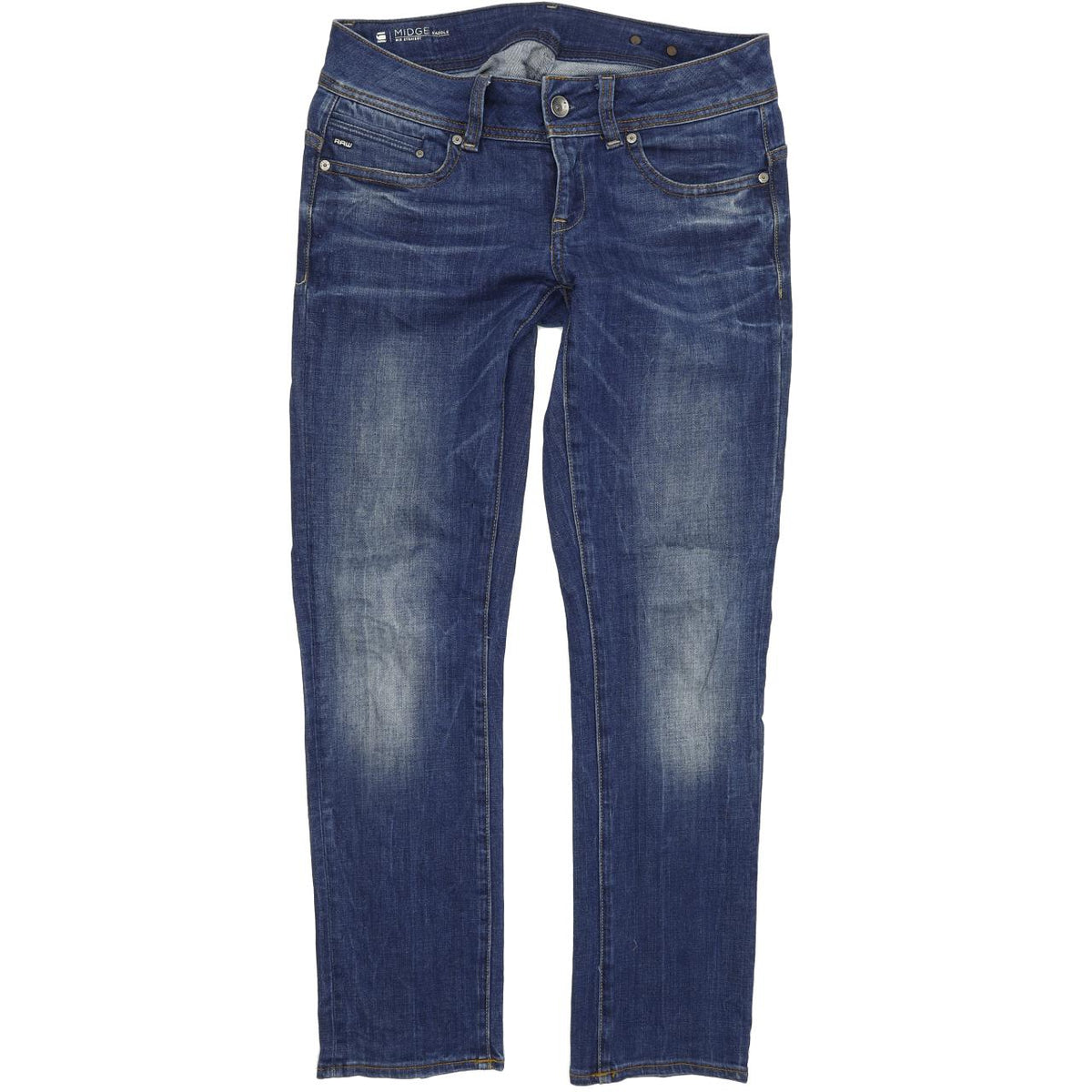 G-Star Midge Saddle Women Blue Straight Regular Stretch Jeans W29 L30