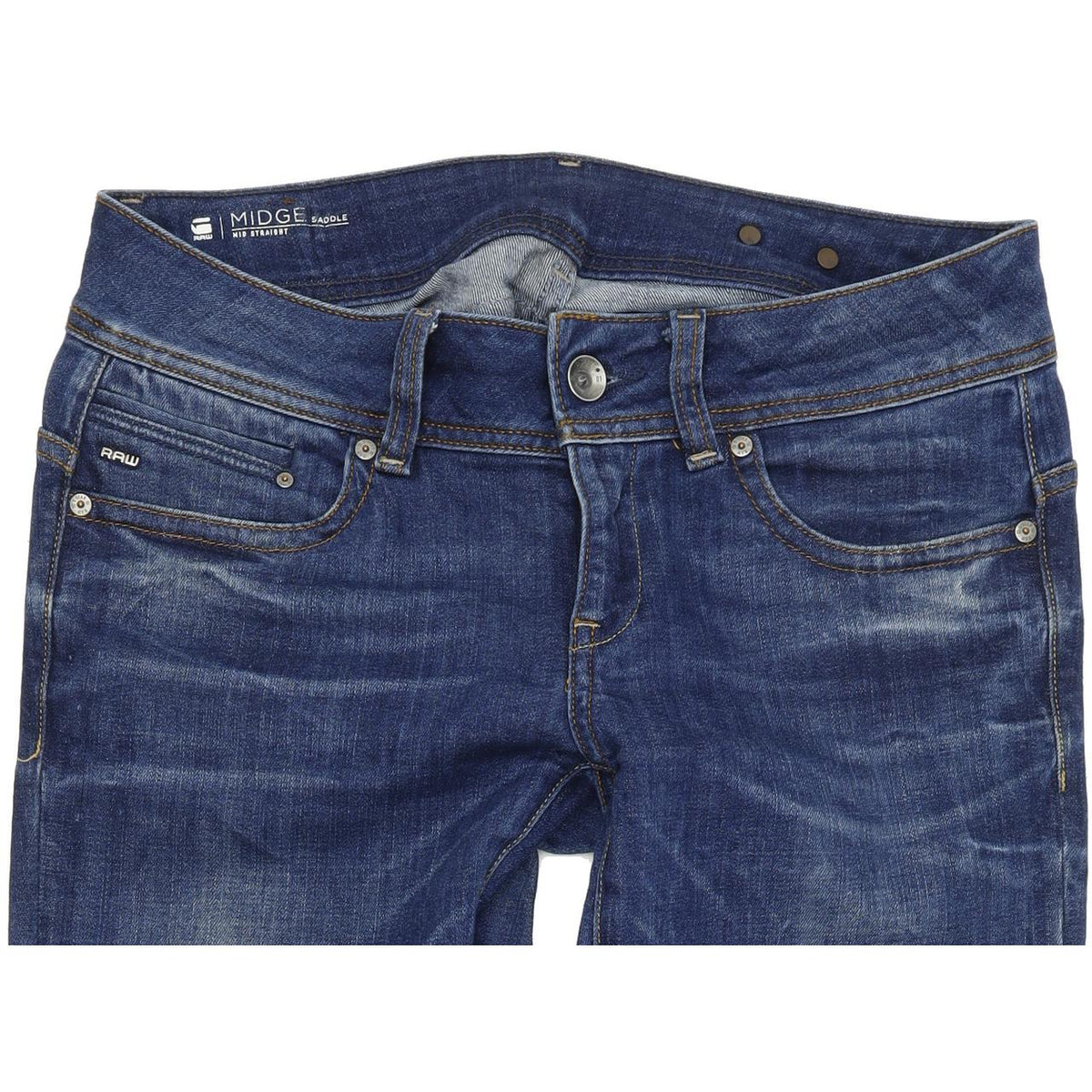 G-Star Midge Saddle Women Blue Straight Regular Stretch Jeans W29 L30
