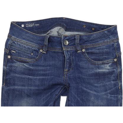 G-Star Midge Saddle Women Blue Straight Regular Stretch Jeans W29 L30